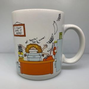 Vintage Hallmark Coffee Mug "How To Get Along At The Office" Ceramic Funny